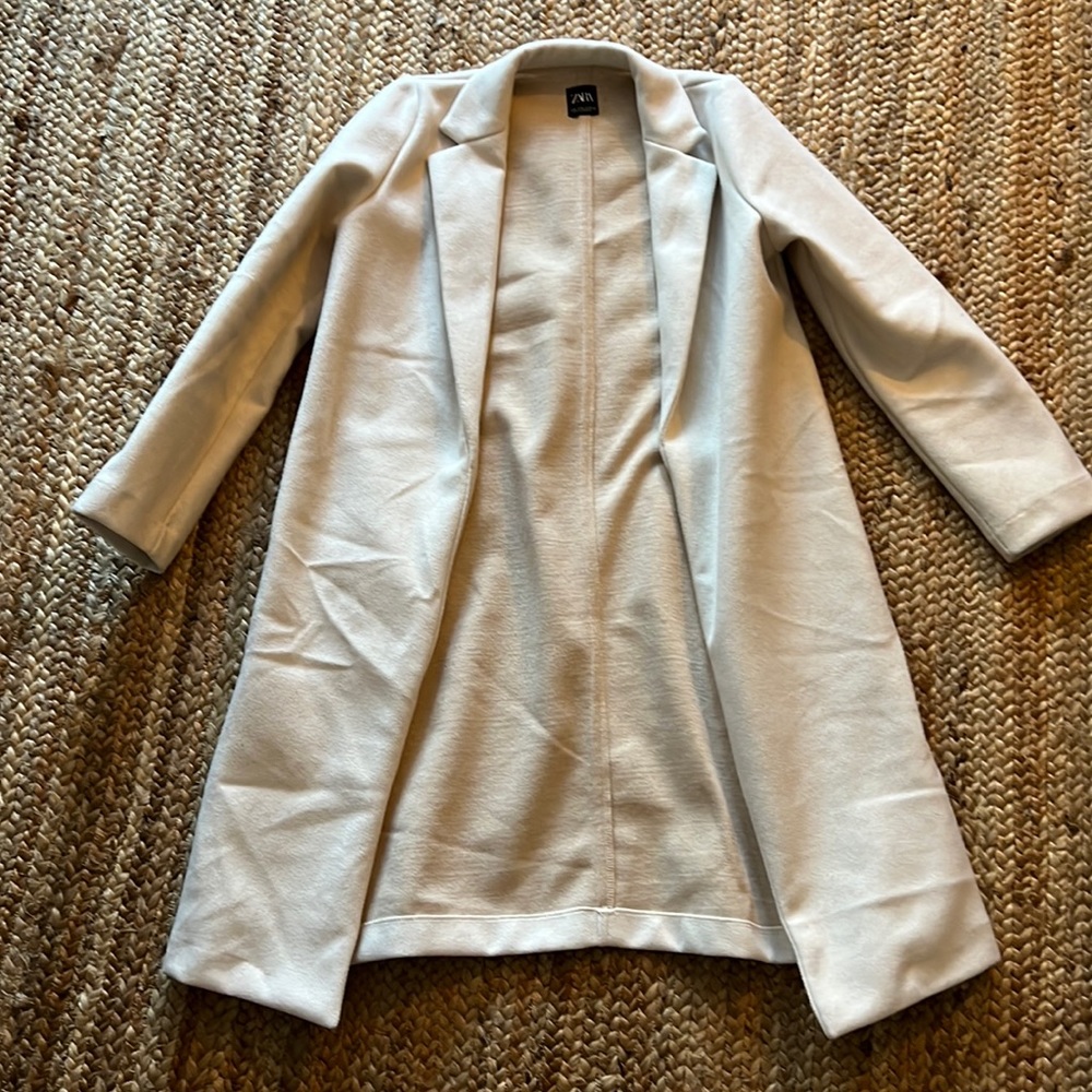 Zara Cream Long Coat